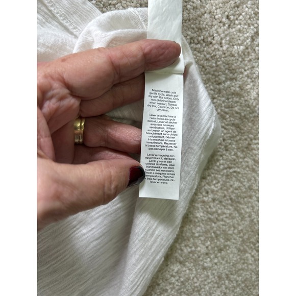 Gap Women's White Small Cotton Button Front Long Sleeve Top - Picture 8 of 10